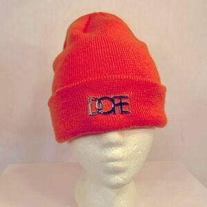 VINTAGE 2012 INSPIRED STREET STYLE ORANGE BEANIE by DOPE EUC